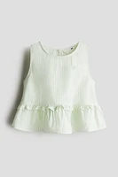 Cotton Peplum Top