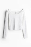 Boat-Neck Cotton Top