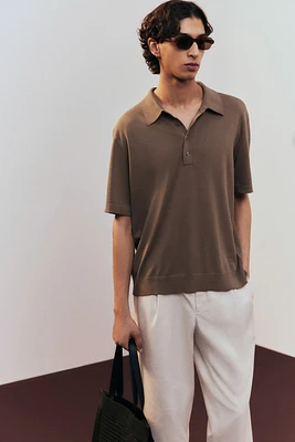 Regular-Fit Fine-Knit Polo Shirt