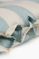 Ruffle-trimmed Cotton Seat Cushion
