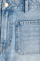 High-Rise Denim Shorts