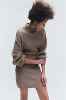 Knit Mock Turtleneck Dress