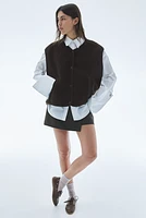 Oversized Teddy Fleece Vest