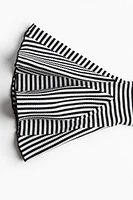 Trumpet-Sleeved Ribbed Top