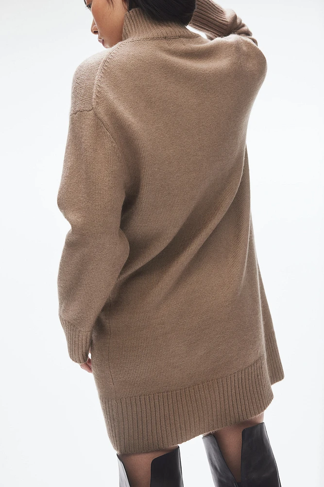 Knit Mock Turtleneck Dress