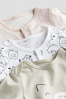 3-pack Cotton Jersey Pajama Jumpsuits