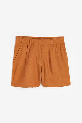 Linen-blend Shorts