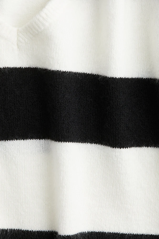 Fine-Knit V-Neck Sweater