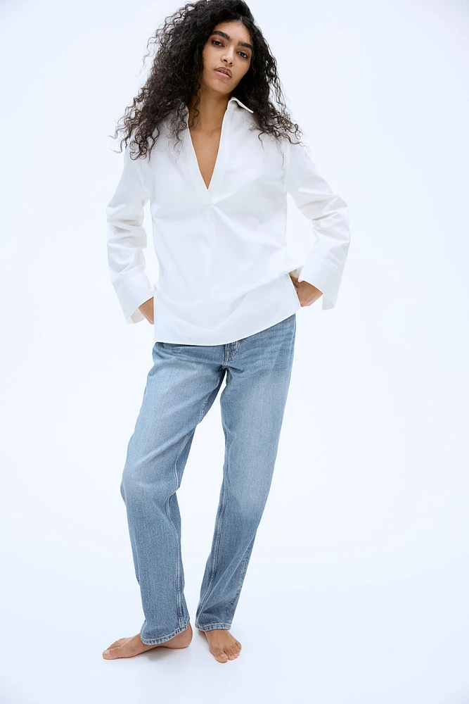 Jean droit taille haute