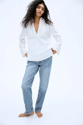 Jean droit taille haute