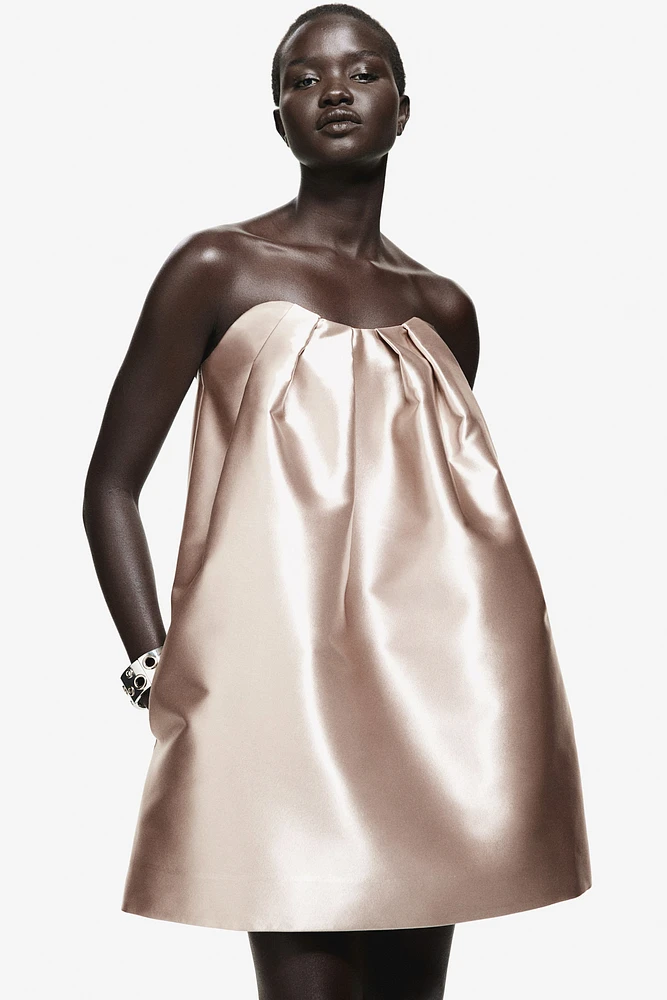 Satin Bandeau Dress