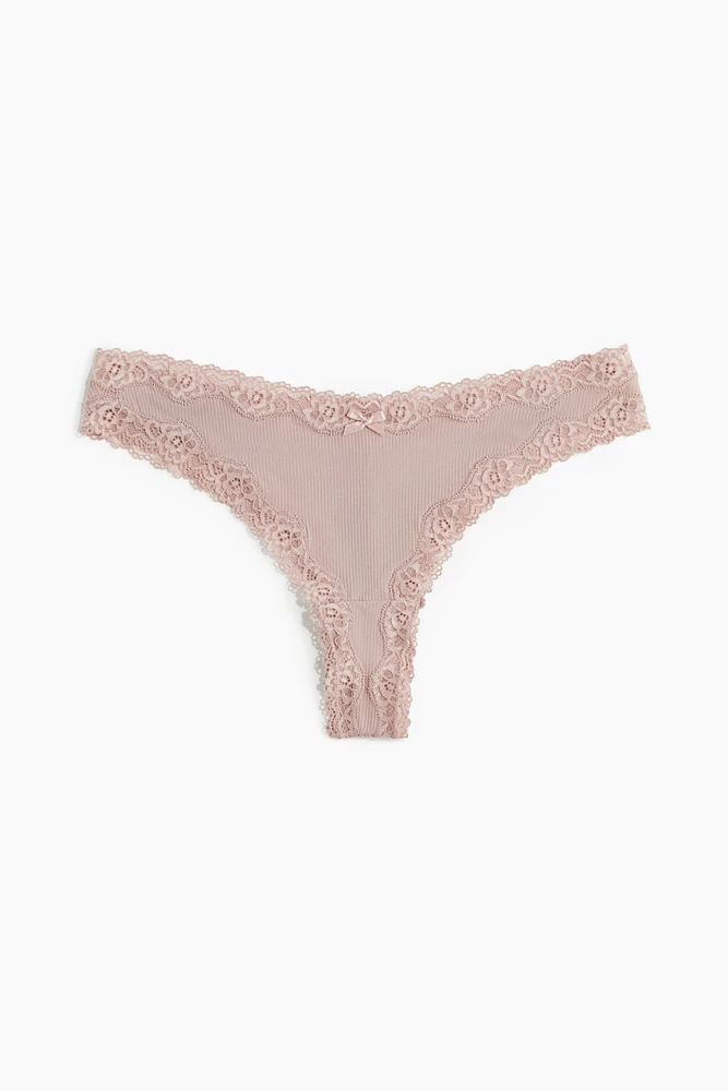 5-pack Microfiber and Lace Brazilian Briefs