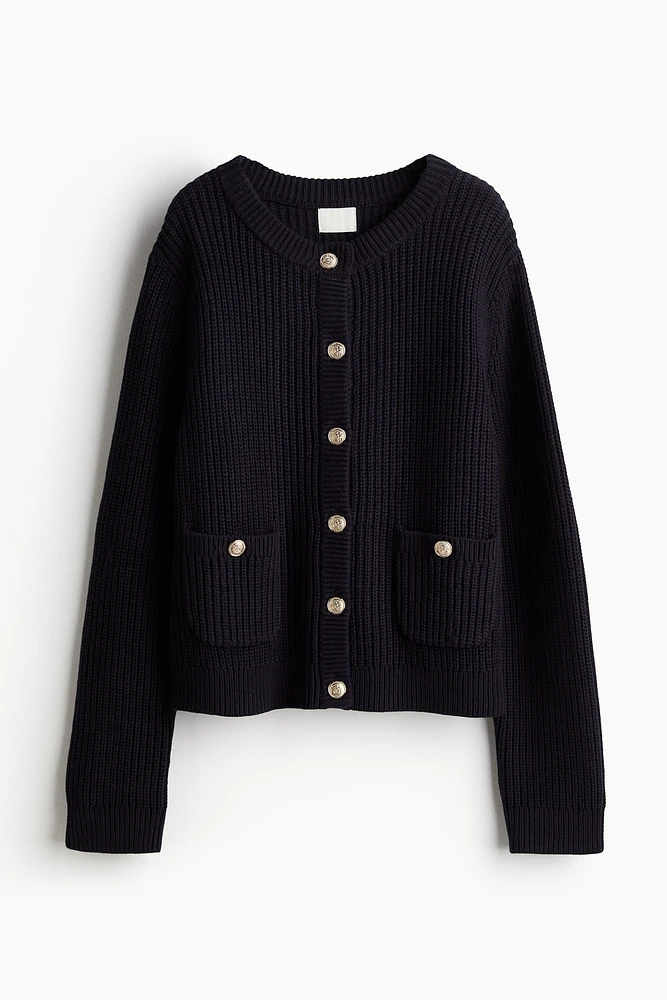 Rib-Knit Cardigan