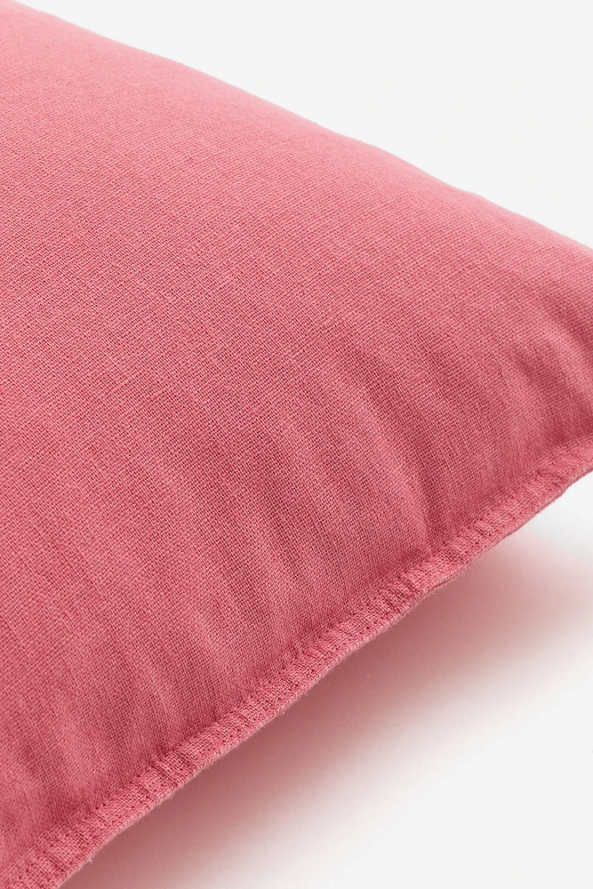 Housse de coussin en lin mélangé