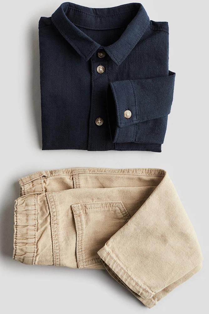 2-piece Shirt and Jeans Set