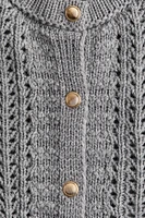 Pointelle-Knit Cardigan