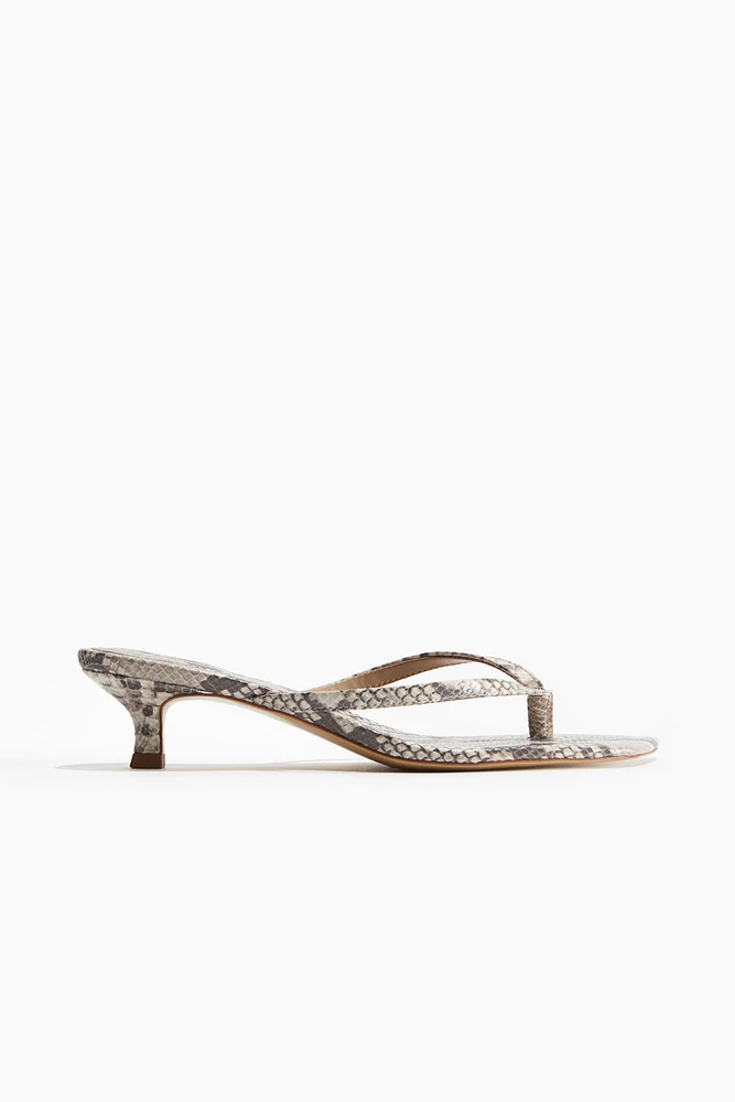 Kitten-Heeled Sandals