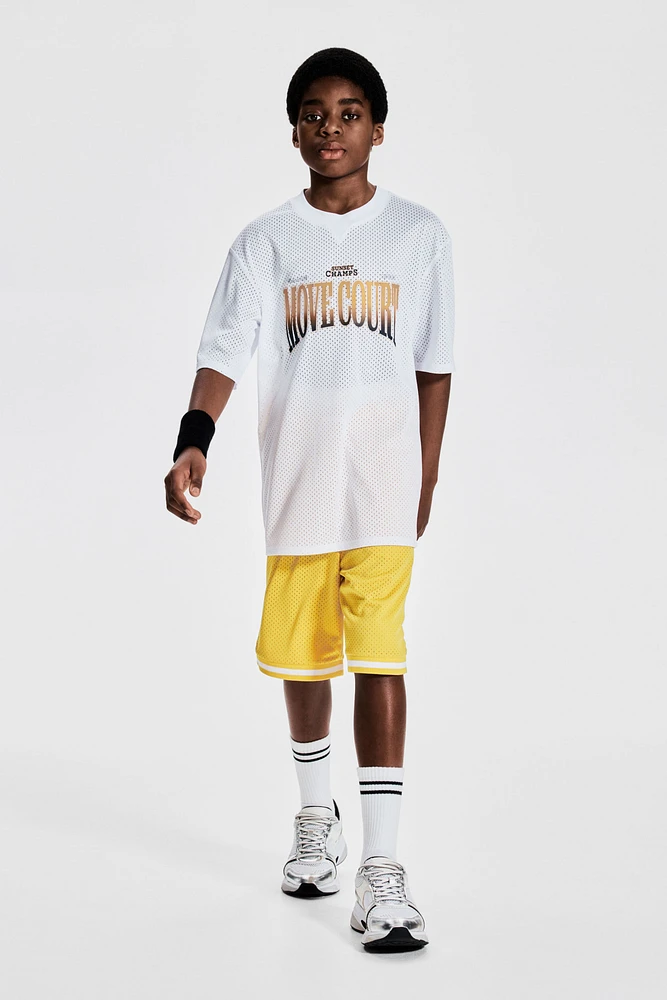 Printed Mesh Sports Shirt with DryMove™