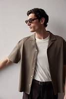 Regular Fit Ribbed resort shirt