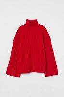 Rib-knit Wool Sweater