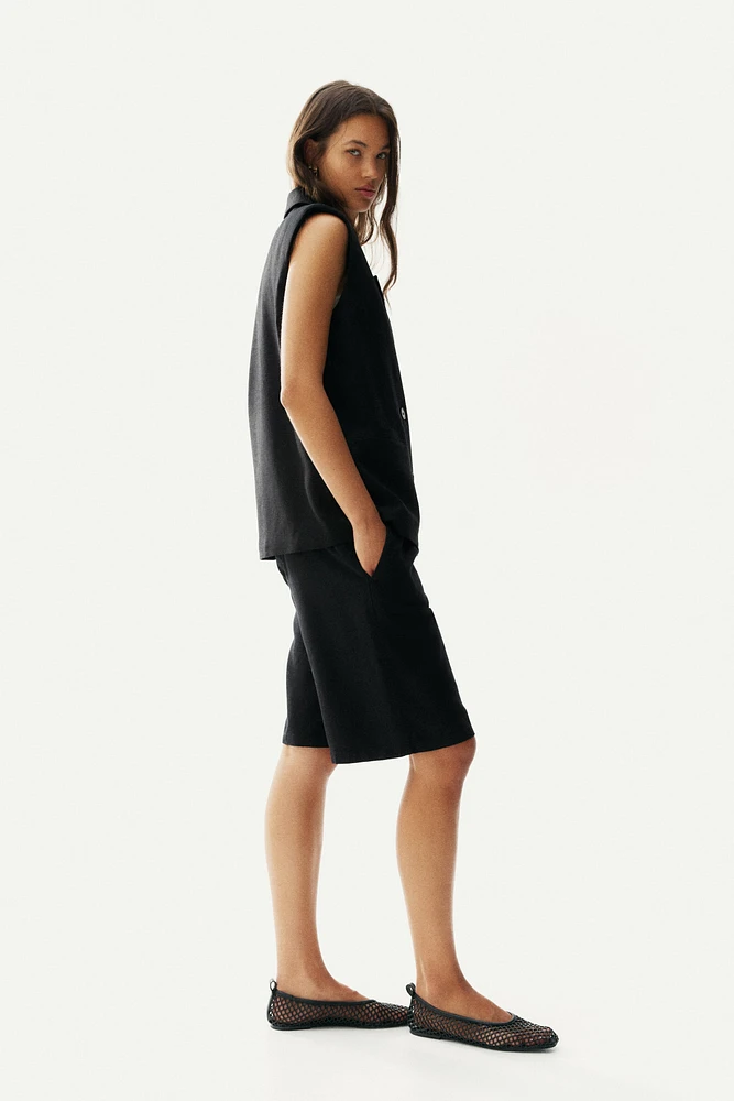 Linen-Blend Vest