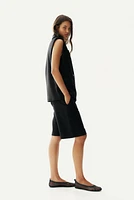 Linen-Blend Vest
