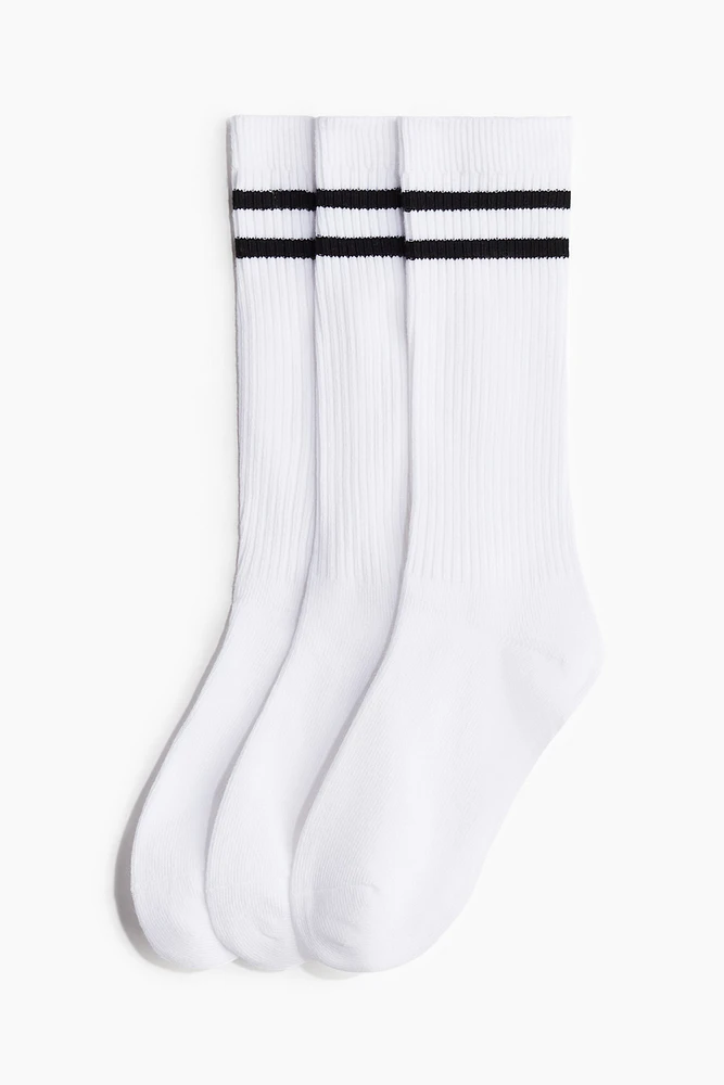 Lot de 3 paires chaussettes sport montantes