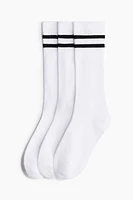 Lot de 3 paires chaussettes sport montantes