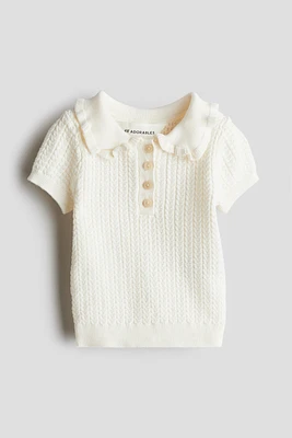 Cable-Knit Cotton Top