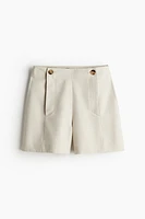 Button-detail Shorts