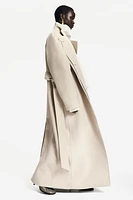 Maxi Coat with Tie Belt