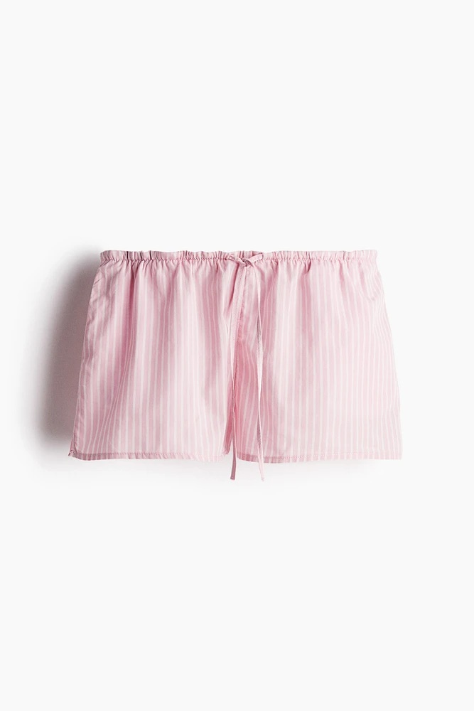 Short en popeline de coton
