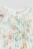 Robe trapèze en mousseline