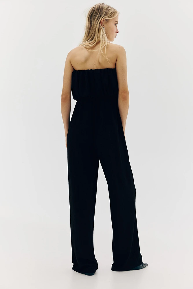 Ribbed Bandeau Jumpsuit