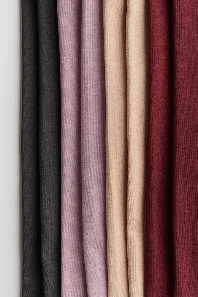 Lot de 4 leggings en jersey coton