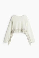 Fringe-Trimmed Top