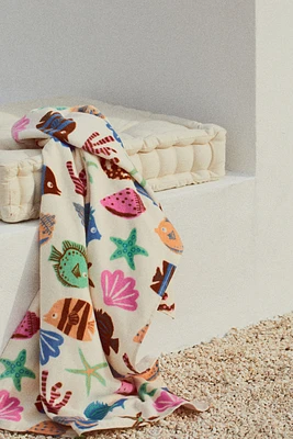 Serviette de bain à motif