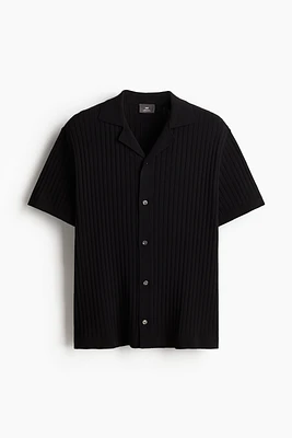 Regular Fit Rib-knit Resort Shirt