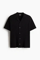 Regular Fit Rib-knit Resort Shirt