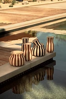 Tall papier-mâché vase