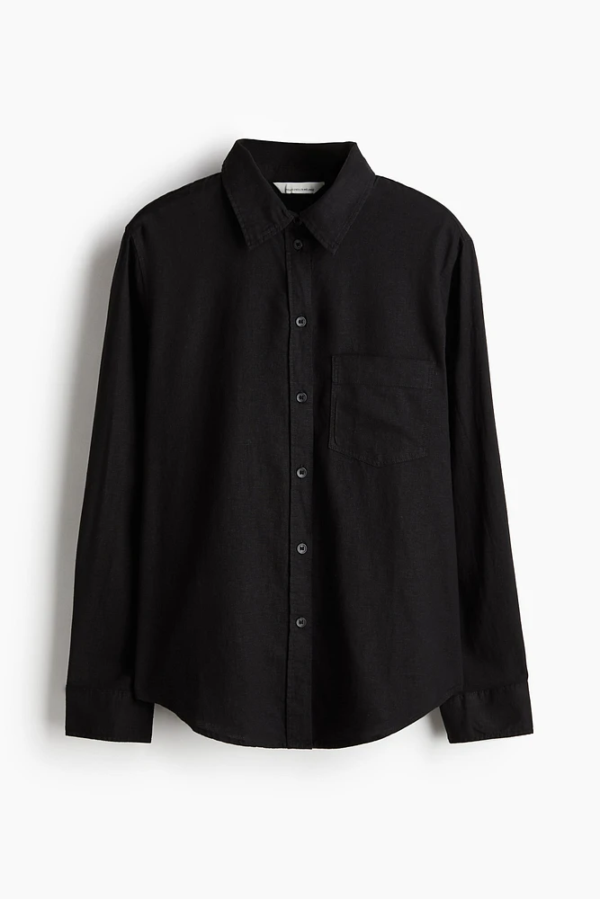 Chemise en lin mélangé