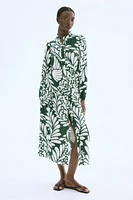 Long Puff-Sleeved Dress