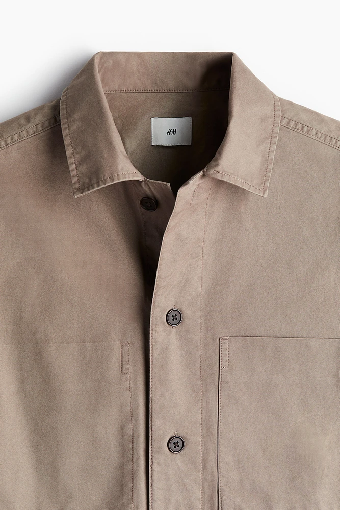 Regular Fit Twill Overshirt