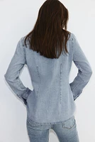 Tapered-Waist Denim Shirt