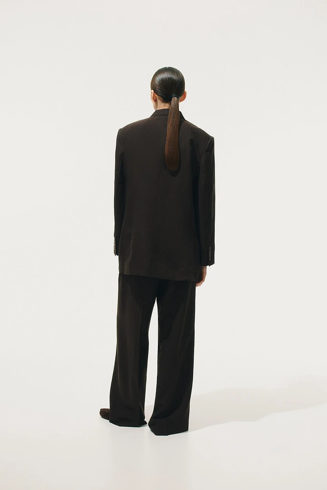 Linen-Blend Blazer