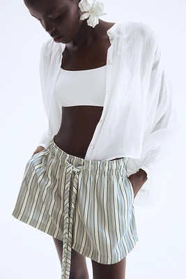Twill Drawstring Shorts