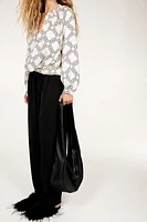 Wide-cut Pull-on Pants