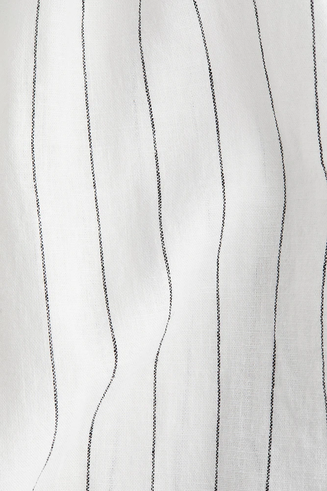 Linen-Blend Shirt Dress