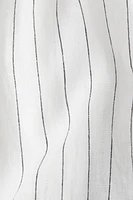 Linen-Blend Shirt Dress