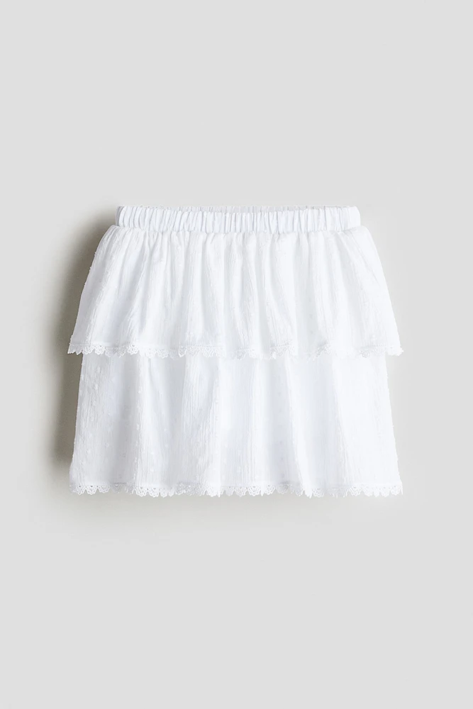 Tiered Cotton Skort